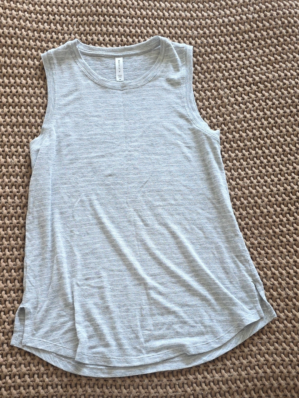Athleta Light Gray Sleeveless Tank Top